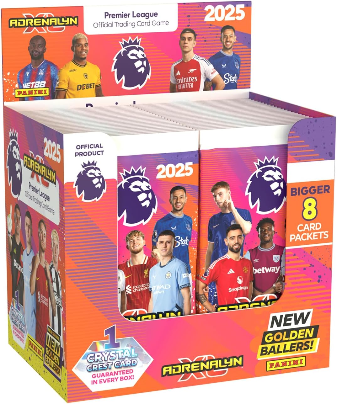 2024-25 Premier League Adrenalyn XL Collectible Cards Box (50 Packs, 400 Cards)