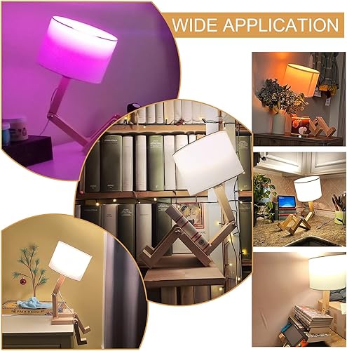 Miniatura 2 de Bonita lámpara de escritorio, lámpara de mesa única, lámparas de mesa de noche de madera, divertida lámpara de robot extravagante, luz bonita para