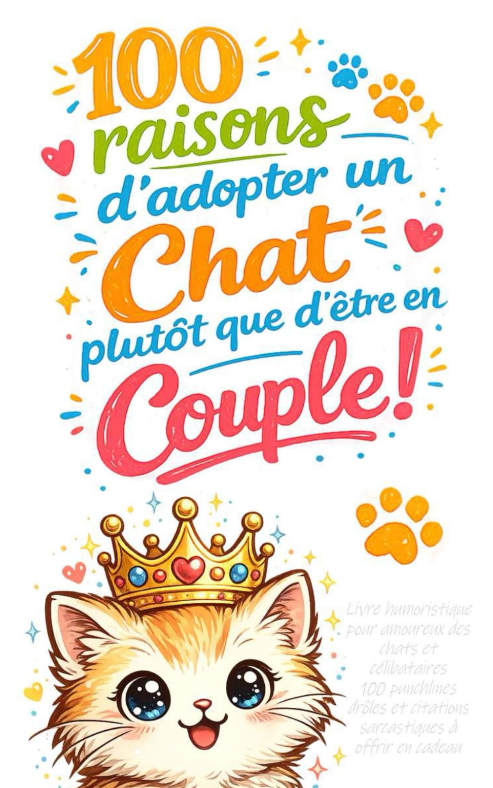 100 raisons d'adopter un Chat plutôt que d'être en Couple !: Livre humoristique pour amoureux des chats et célibataires - 100 punchlines drôles et citations sarcastiques à offrir en cadeau