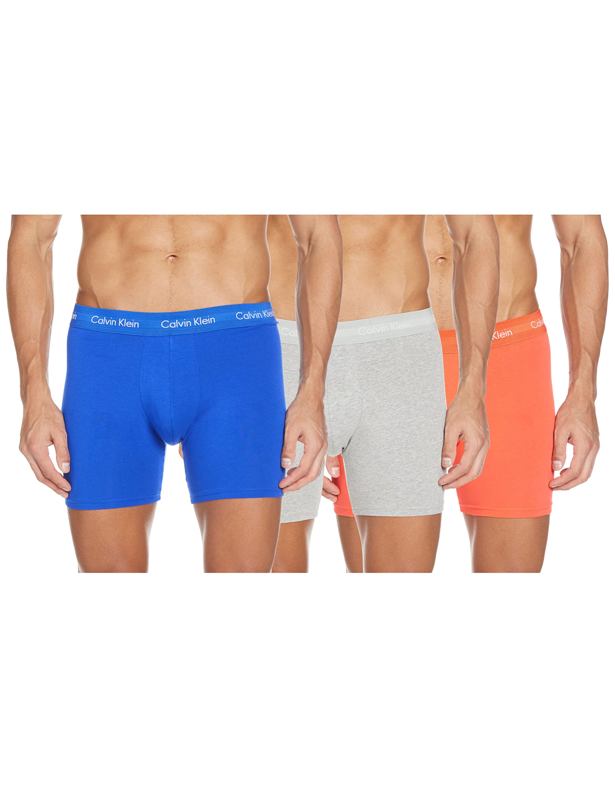 Men's Underwear Multipack Calvin Klein Trunks Pack Signature  Waistband Elastic Elasticated Cotton Black/Multi Waist, Black, One size