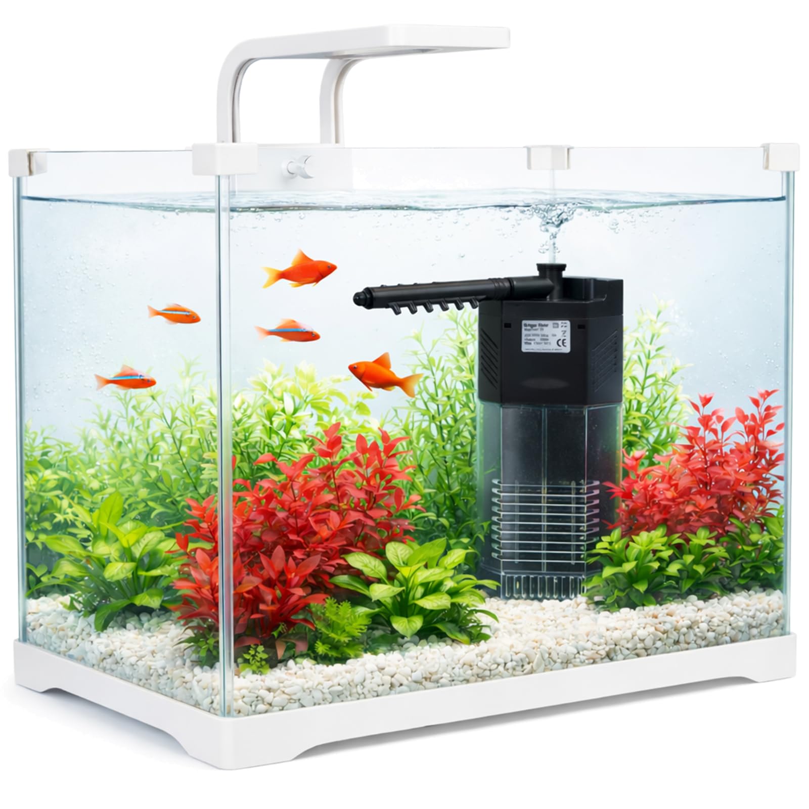 Kruger Meier Shrimp!One Pro 50 Aquarium Komplettset 25L – Nano Aquarium mit LED Beleuchtung und Innenfilter für Garnelen & Fische