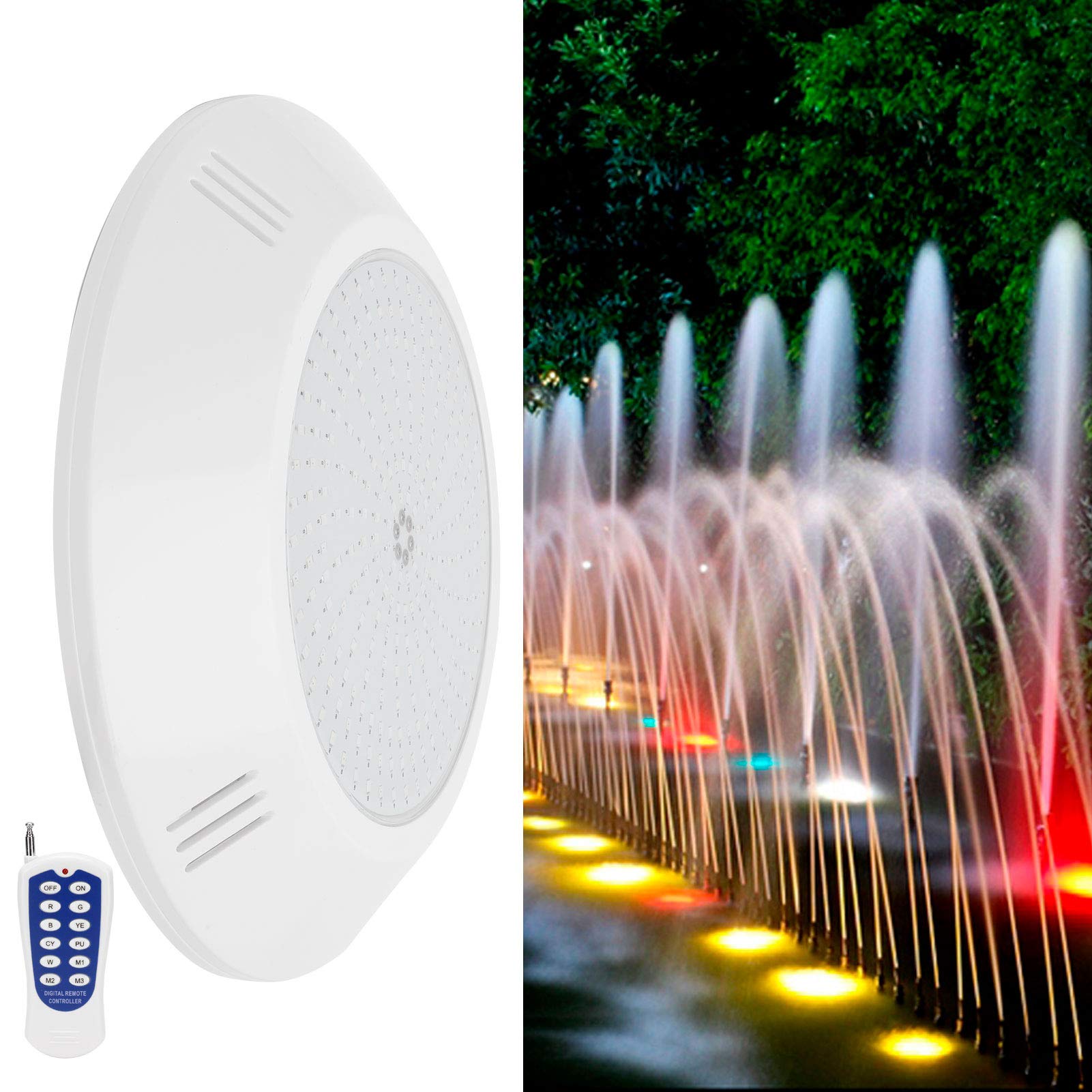 252 LED RGBW oświetlenie podwodne do basenu, na zewnątrz, kolorowe, wodoodporne, pilot zdalnego sterowania, oświetlenie krajobrazu, AC12 V, do ogrodu, na plażę, do pływania