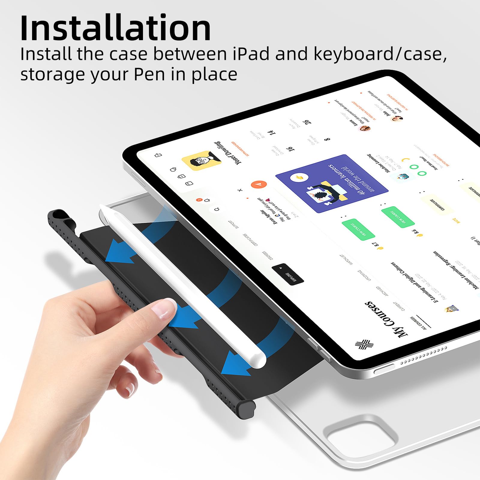 Pencil Stifthalter für Apple Pencil 2. Generation Hülle Kompatibel 