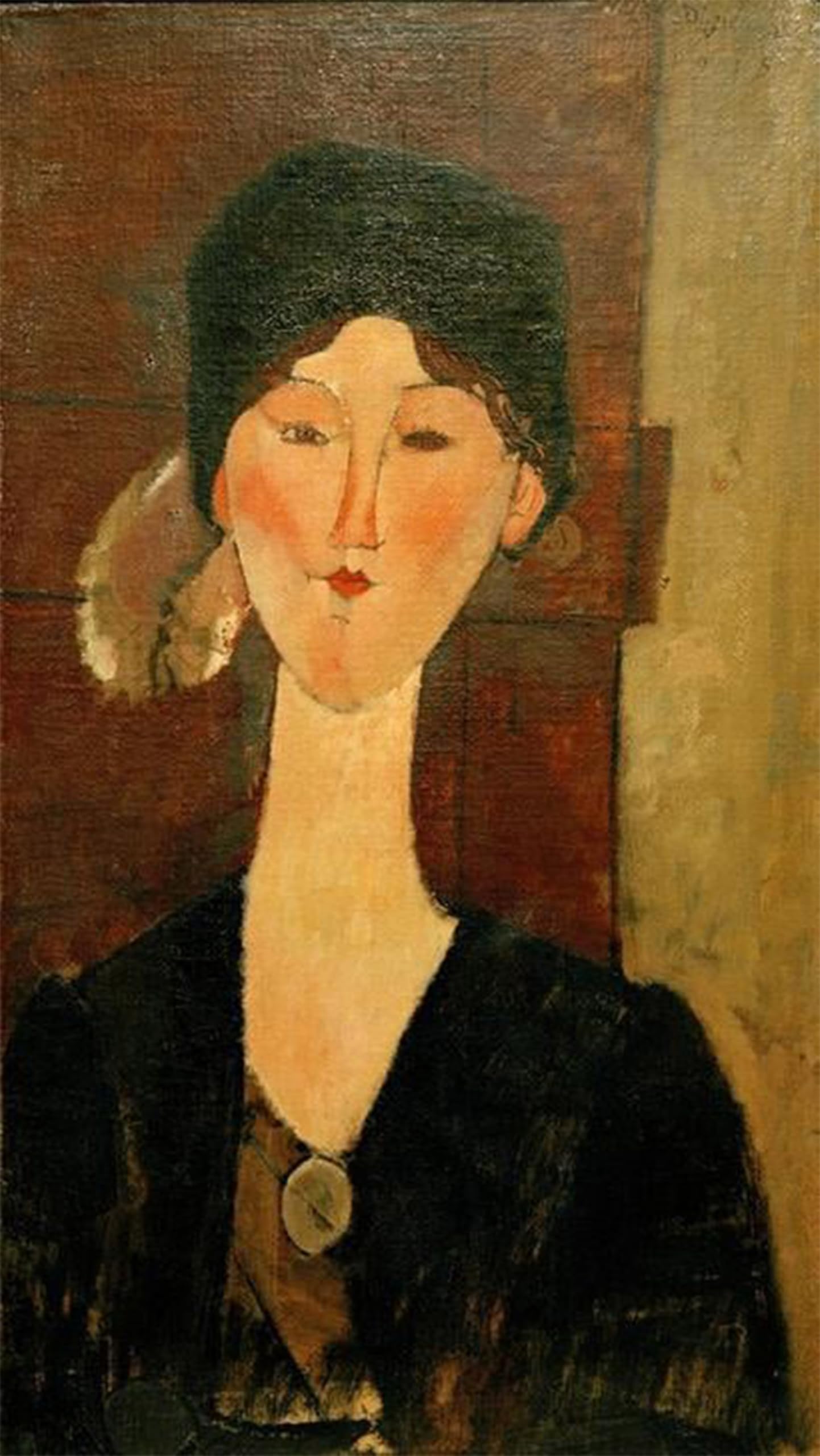 ARTXLXXBN Famous Print Painting Colorful Art Print Beatrice Hastings At a Door by Amedeo Modigliani Canvas Art Decorations for Home Decor 60x90cm