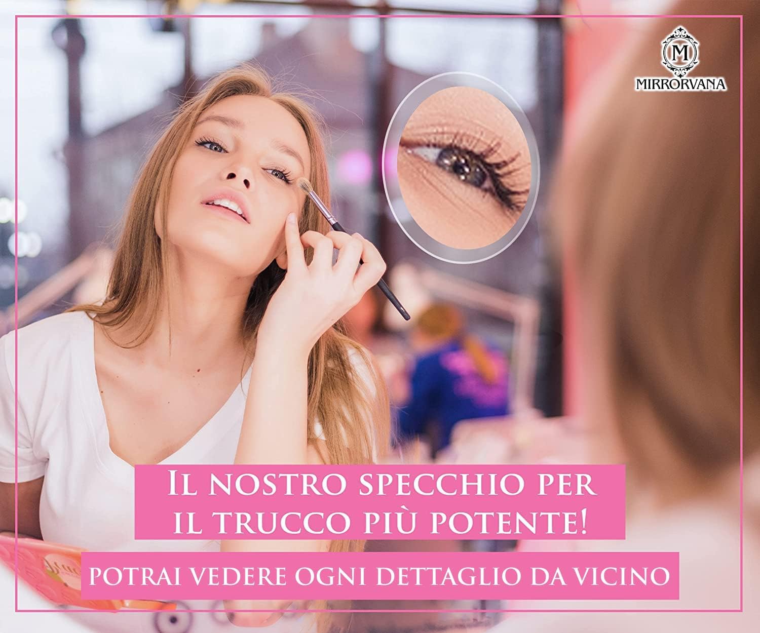 Mirrorvana Specchio Ingranditore 15X e 20X con Ventosa - Specchio Trucco Ingranditore Senza Luce - Specchio Ingrandente per Truccarsi - 15cm e 10cm (Grande) - 20x e 15x