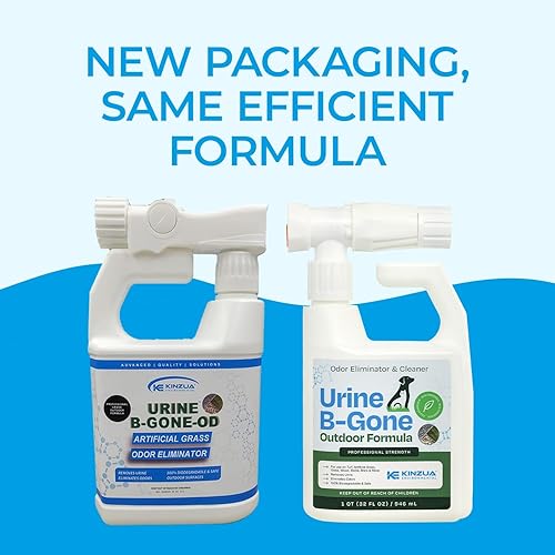 Miniatura 7 de KINZUA ENVIRONMENTAL Orine B-Gone OD - Limpiador profesional de enzimas de orina de mascotas, eliminador de olores para césped artificial, hormigón