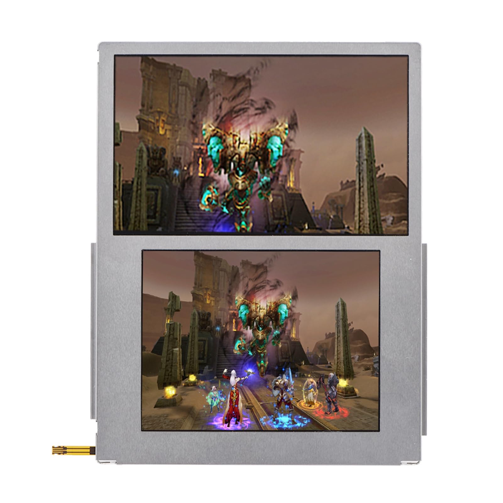 PUSOKEI Schermo LCD Compatibile con 2DS, Display HD Superiore e Inferiore di Ricambio Schermo sostitutivo 2DS, Resistente all'Usura e alla Pressione, Accessori di Gioco