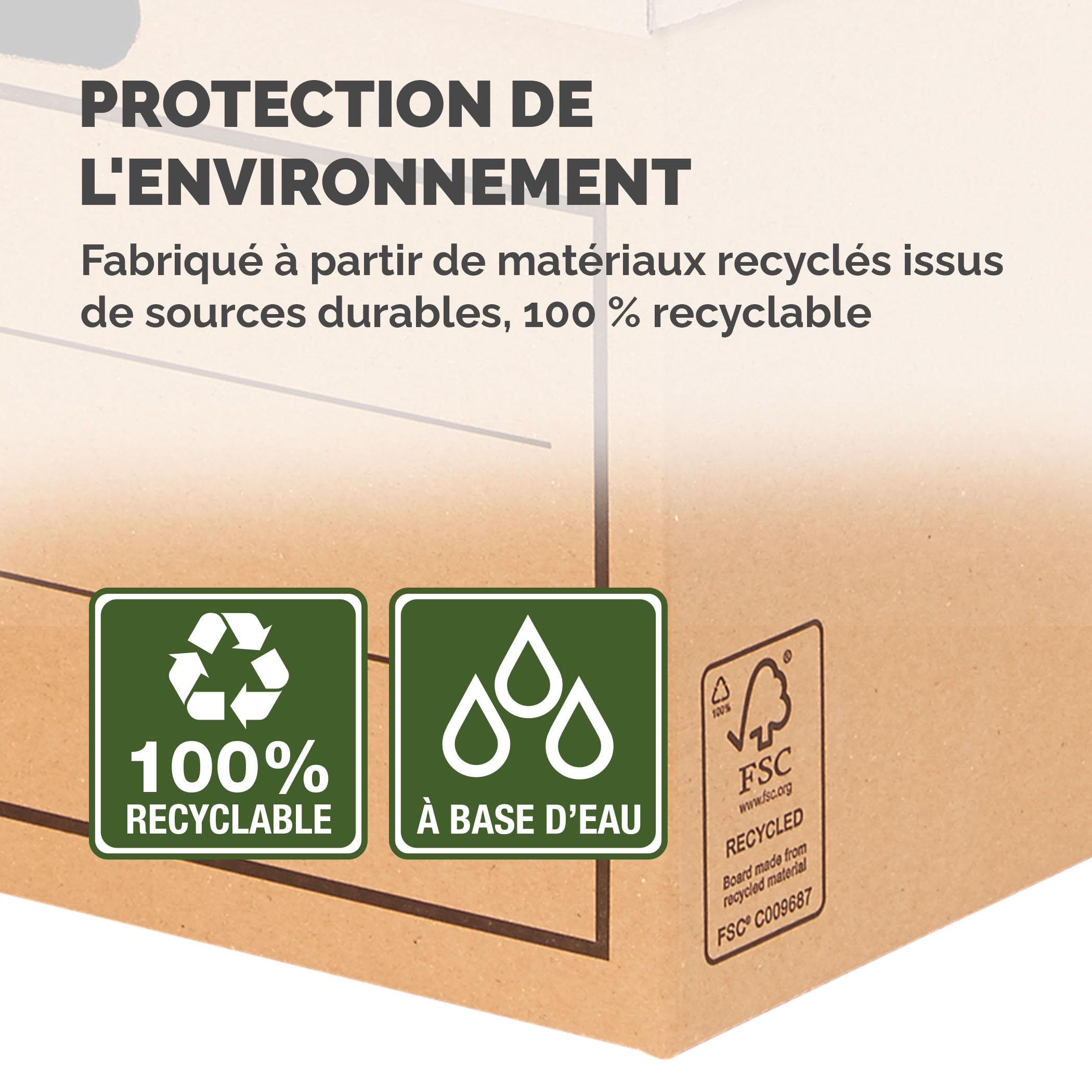 Fellowes - Boîte de rangement - Range Document - Multi-usage - Coloris Marron - 10 Unités
