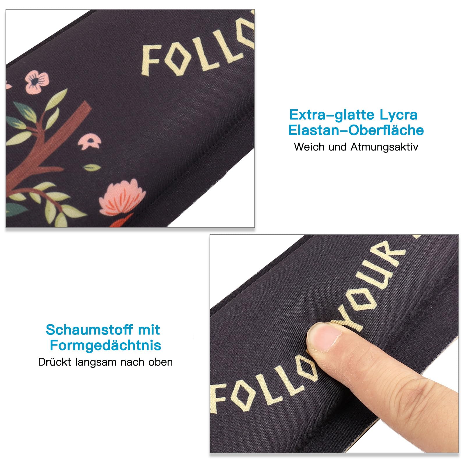 AOKSUNOVA Ergonomisches Mauspad mit Gelkissen Handauflage Tastatur Mousepad mit Handauflage Löwenzahn - 3