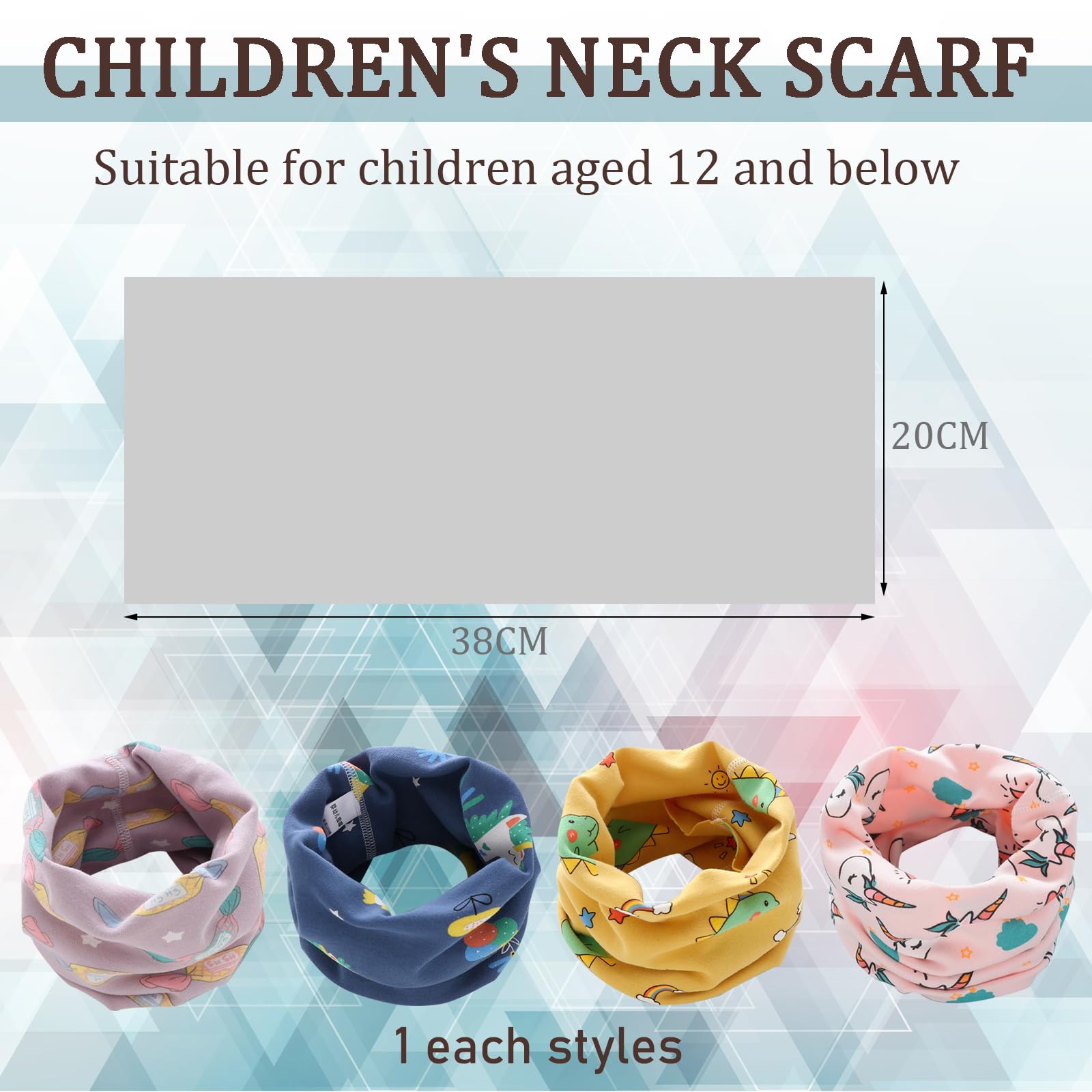 DKDDSSS 4 Pcs Calentador de Cuello, Braga Cuello Niño Braga Cuello Niña, Bufanda para Niños, Invierno Bufanda Tubular para Niños Niñas, 1-12 Años