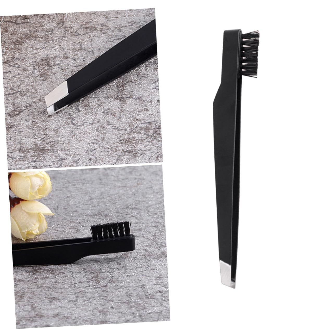 SAFIGLE Makeup Tool Set 3pcs Carbon Steel Eyebrow Tweezers Compact and Portable for Lady's Beauty Routine