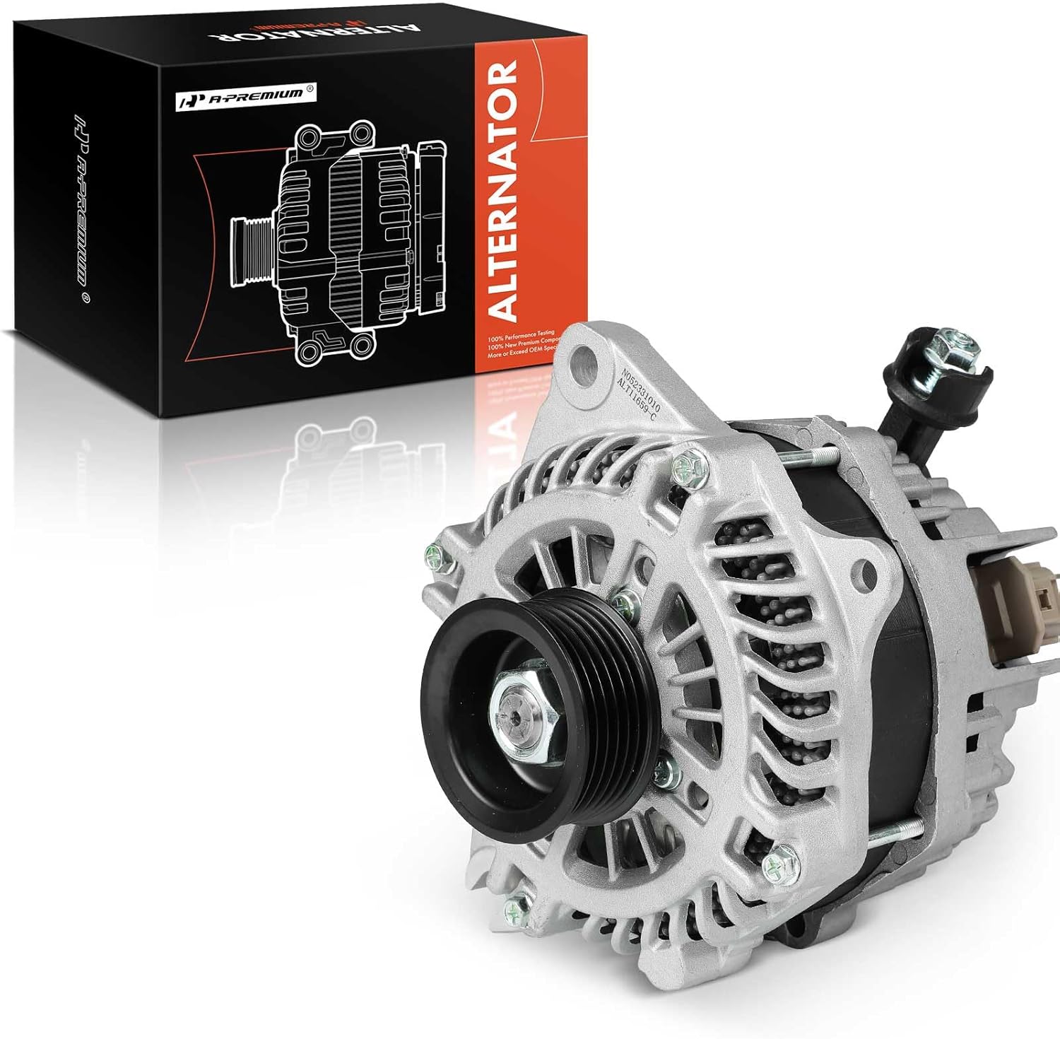 A-Premium Alternator Compatible with Ford Explorer 2011-2012, Edge 2011-2014, Taurus, Taurus X, Flex & Lincoln MKX, MKS, MKT, 12V 175A 6-Groove Pulley Clockwise, Replace# DG1T10300CA, DG1Z10346A