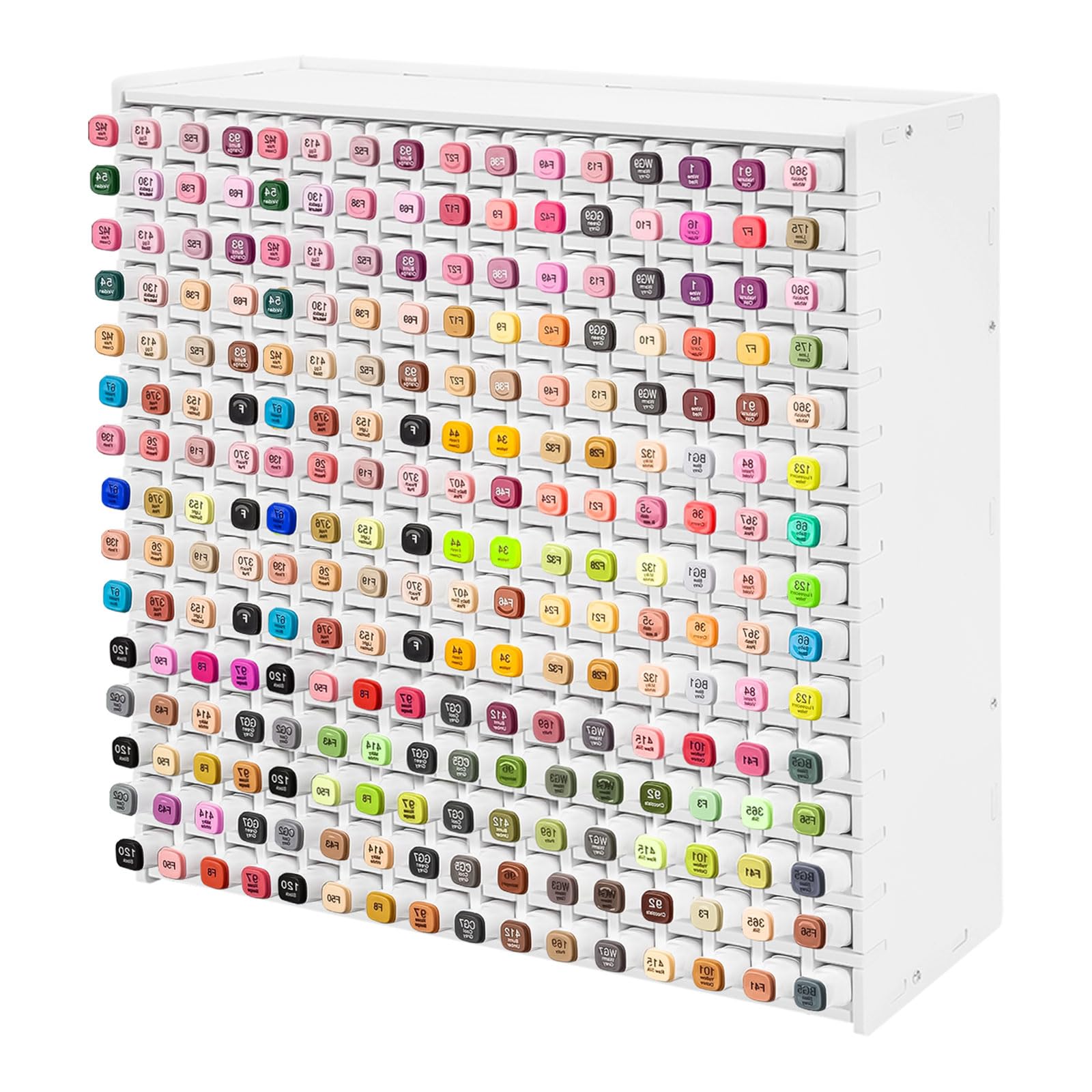 BigKing Porta Pennarelli, 36,5×13×35CM Organizzatore per Matite e Pennarelli in PVC, Portapenne con 240 Scomparti, Organizer Fisso per Penne, Matite Artificiali, Pennarelli