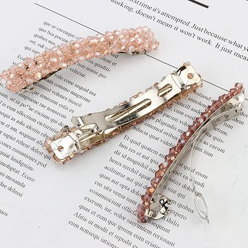 Miniatura 3 de 8 pinzas para el cabello de moda, elegantes pasadores para el cabello para mujeres y niñas, diamantes de imitación brillantes, pinzas para el