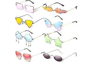 Funky Eyewear Extravaganza: 8-Piece Irregular Sunglasses Ensemble