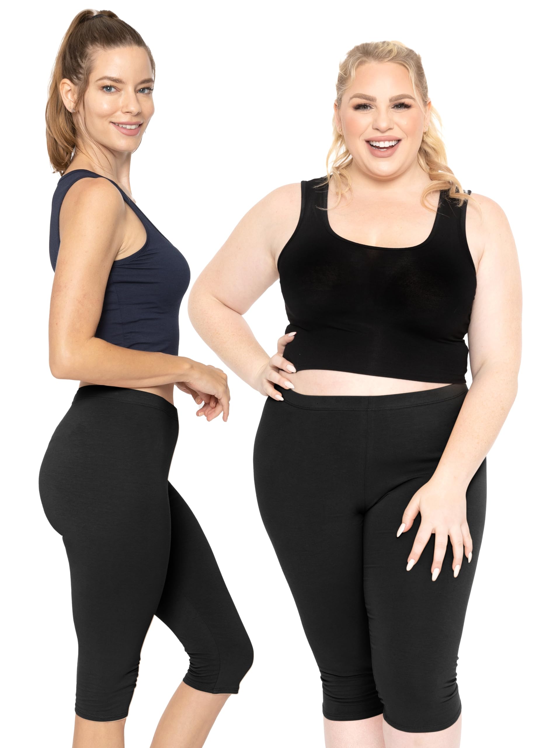 Oh So Soft Women's Plus Size Knee Length Leggings|Poly Spandex|Made in The USA
