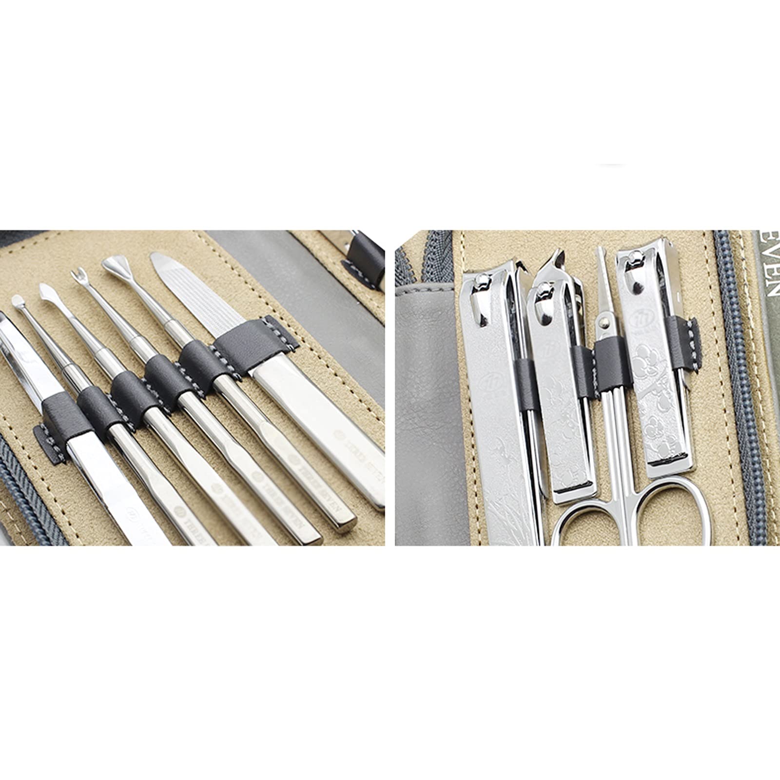 Kit per cutter per unghie Set per cumulo set in acciaio inox 10 pezzi professionale manicure set da uomo kit di toelettatura con lussuoso caso di viaggio migliore scelta regalo Set di clippers per ung