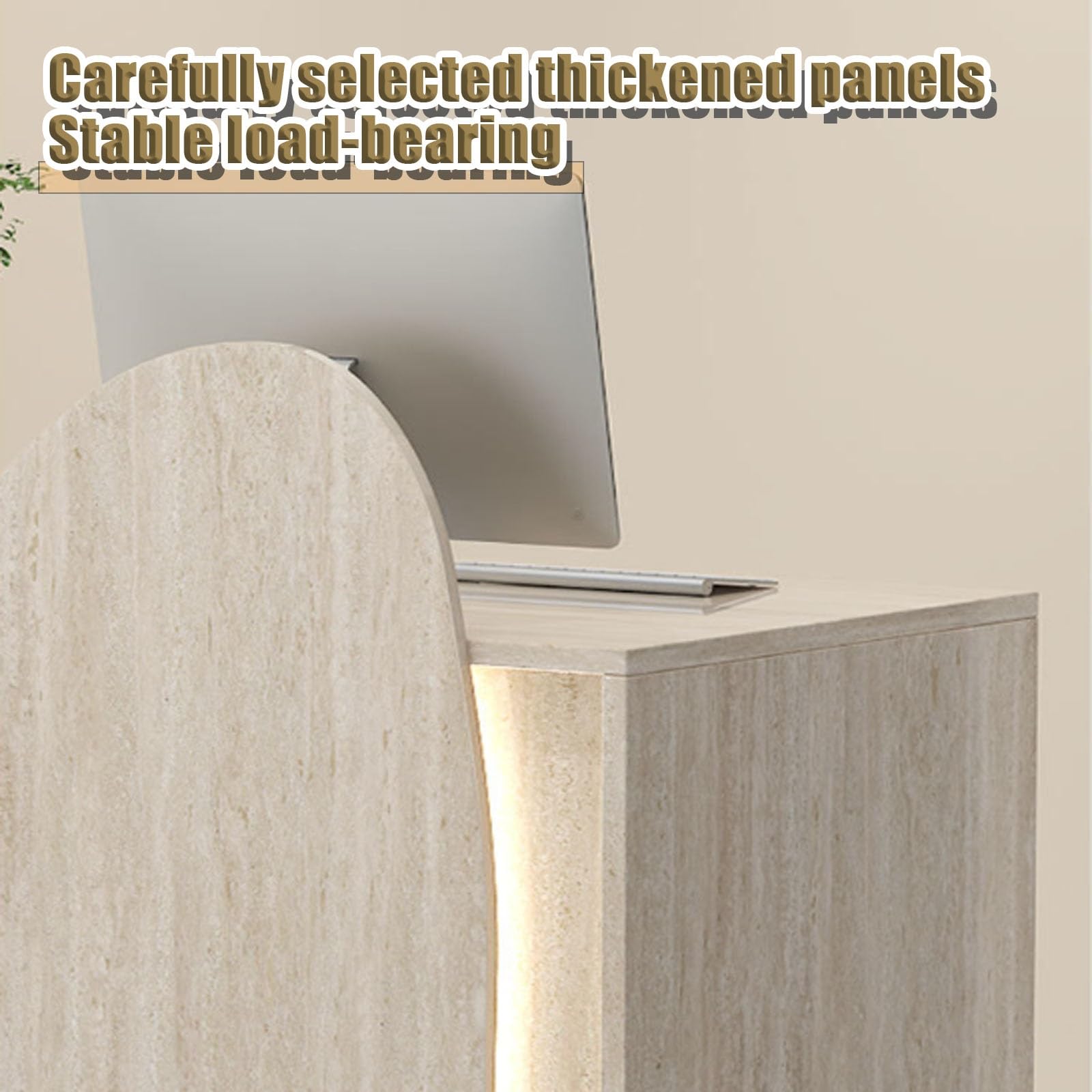 Moderner kleiner Empfangstisch mit abschließbarer Schublade, einfacher Kassenpult für Salon, Lobby und Geschäft, stilvolles Holzdesign, 60 cm Kassierschrank
