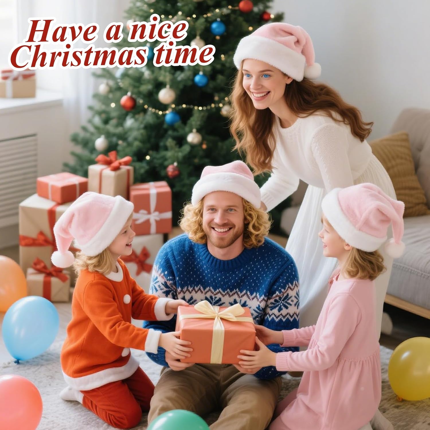 Christmas Santa Hat for Adults, Velvet Christmas Hat for Men Women Xmas New Year Party Favor, Unisex Adults - Image 5