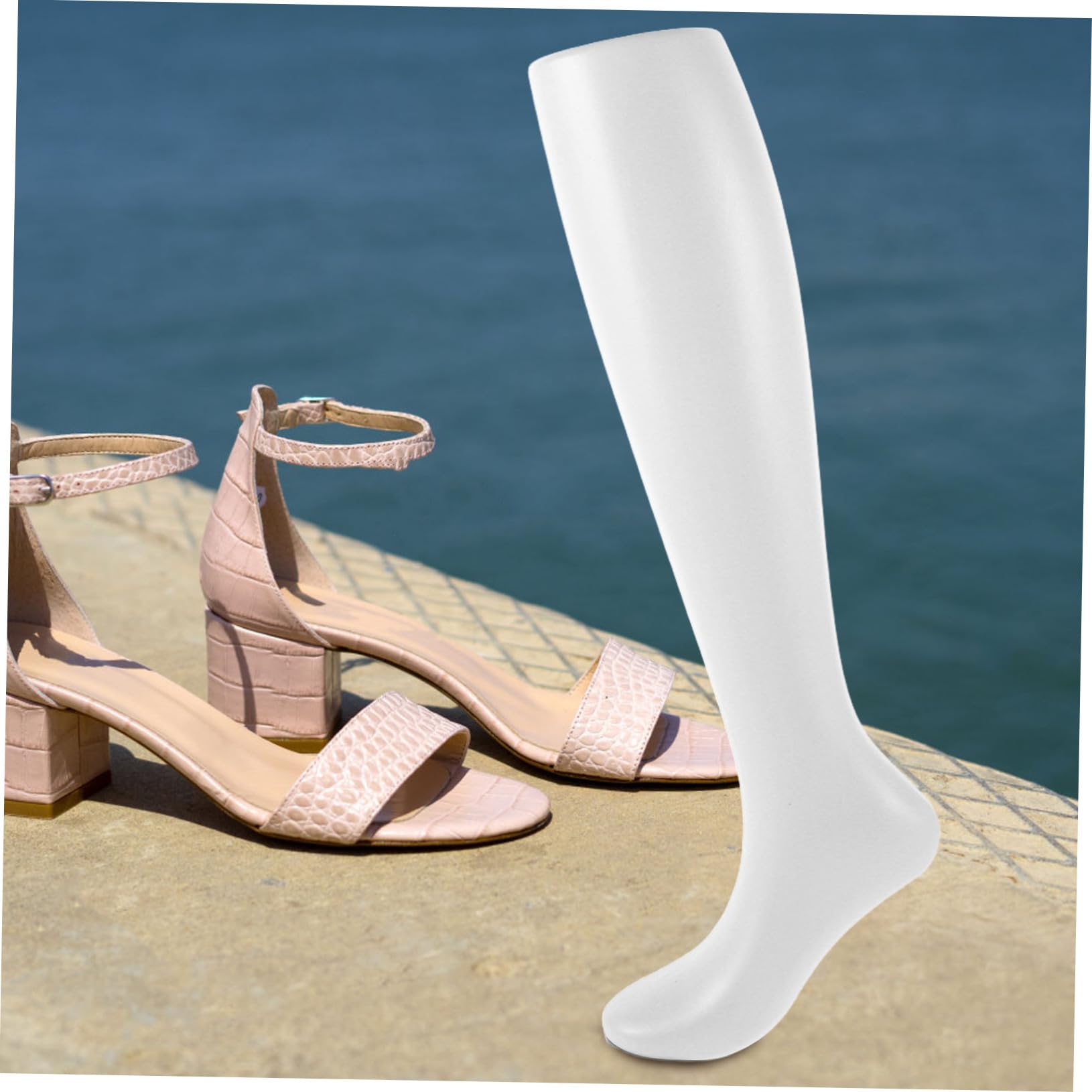 IMIKEYA Stehende Damen-socken-präsentationspuppe Realistisches Schaufenstermodell Für Mittelhohe Strümpfe Stabiles Design Für Einzelhandel