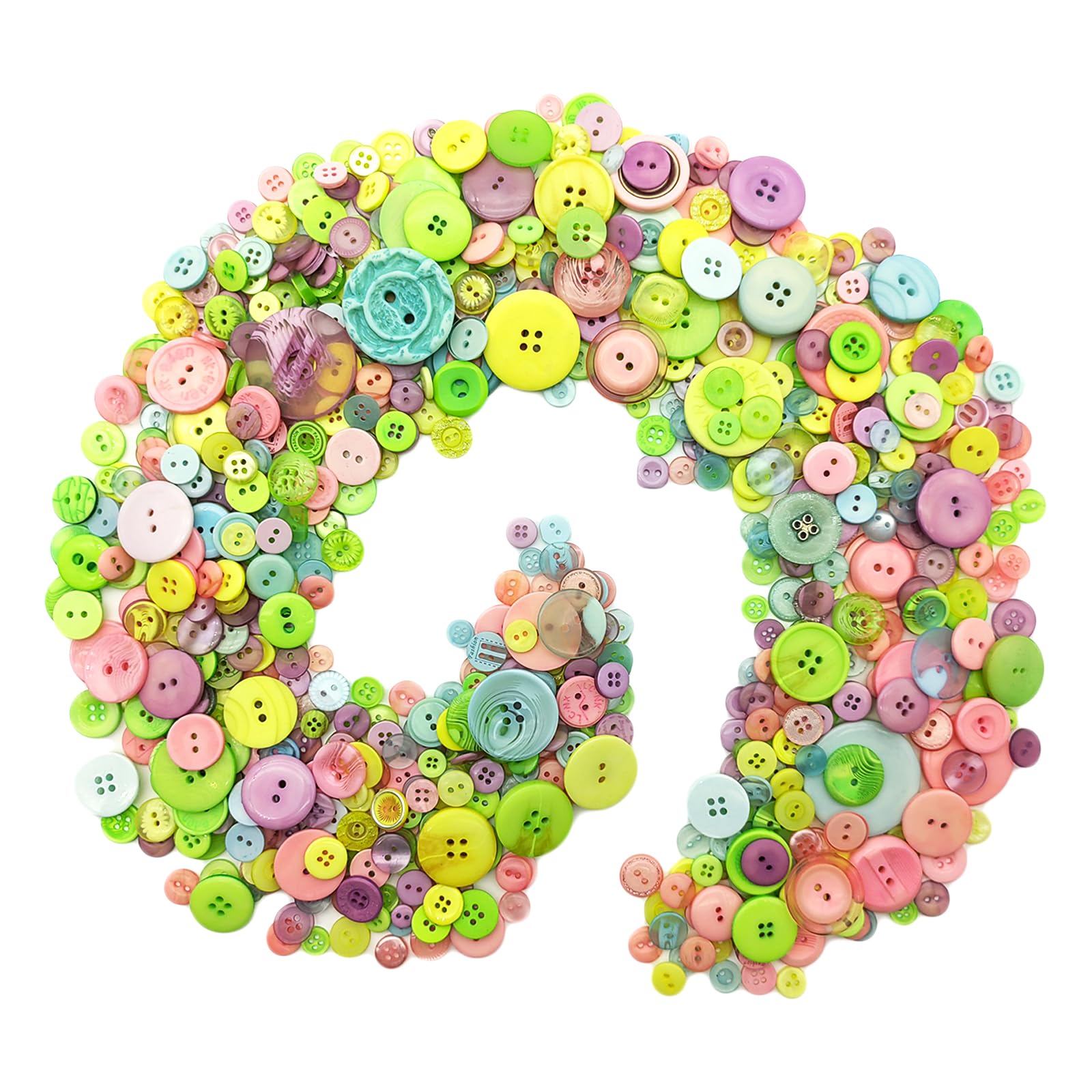 1600 botones de macarrones para manualidades, varios colores, botones de macarrón, botones coloridos para costura, manualidades