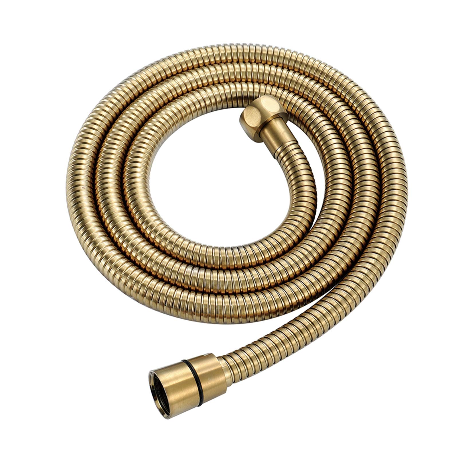 Plljiaxuamclnl Brushed Titanium Gold Stainless Steel Flexible Shower Hose, 59" Handheld Shower Head Hose, Bathroom Hand Held Showerhead Hose Replacement With Brass Insert And Nut (Brushed Titanium Gold)