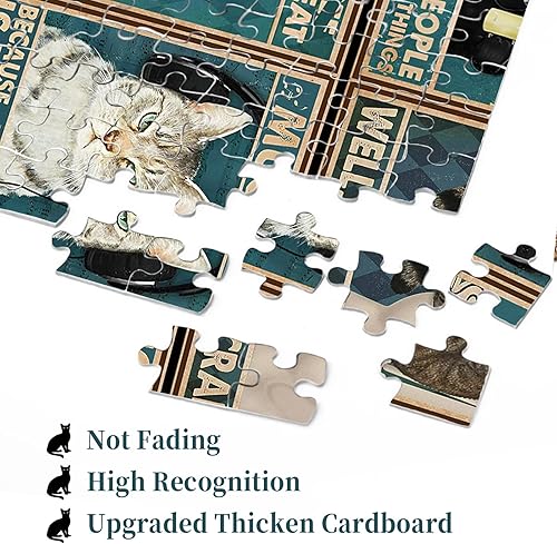 Miniatura 4 de Rompecabezas de gato para adultos, 1000 piezas, rompecabezas de collage de gatitos de 1000 piezas, rompecabezas con animales de 1000 piezas para