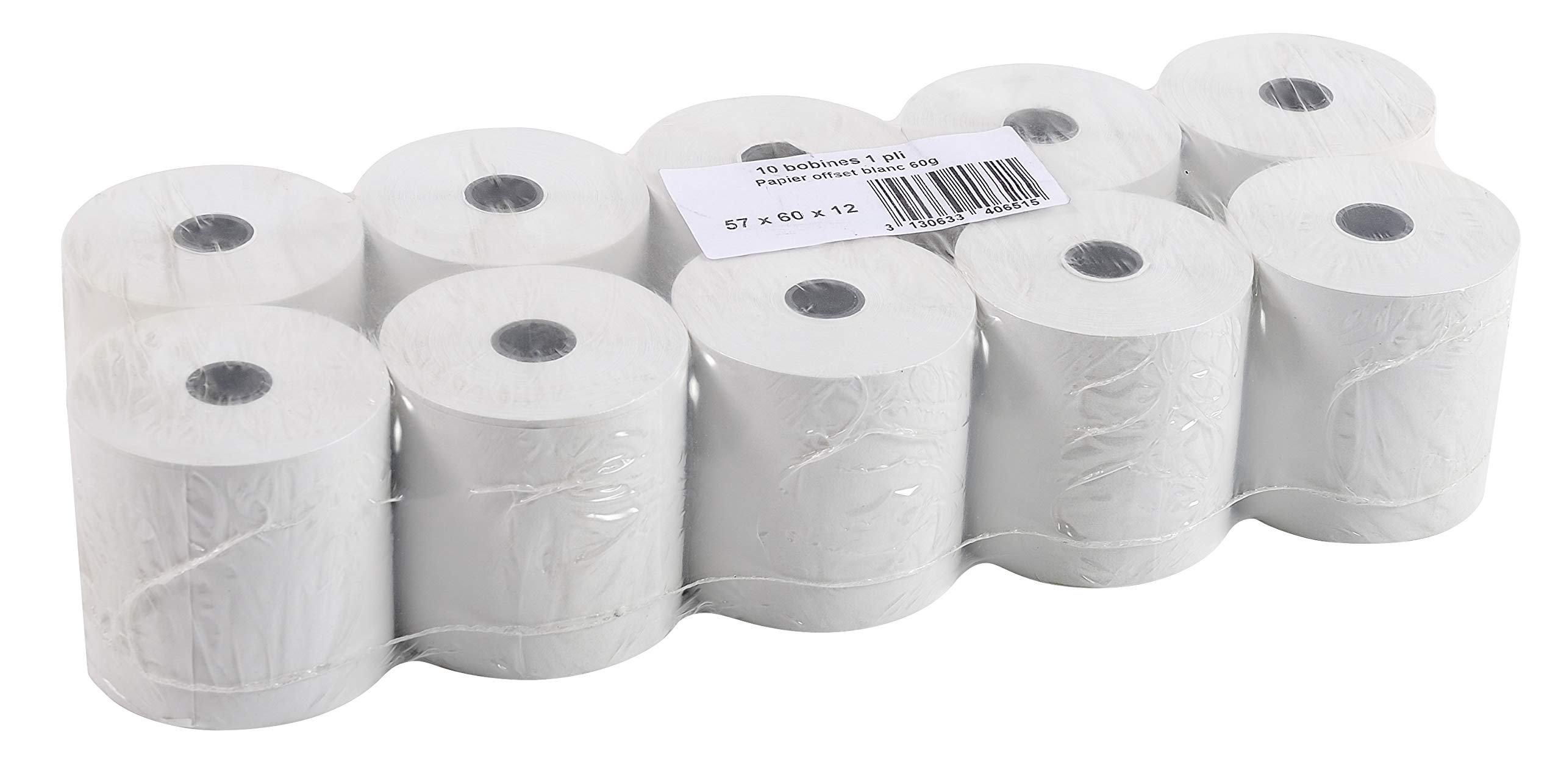 Bobines offset blanc 64g/m² 57x60x12x44-1 pli