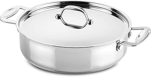 MEPRA Cazuela Glamour Stone con asa, 10.2 in, acero inoxidable