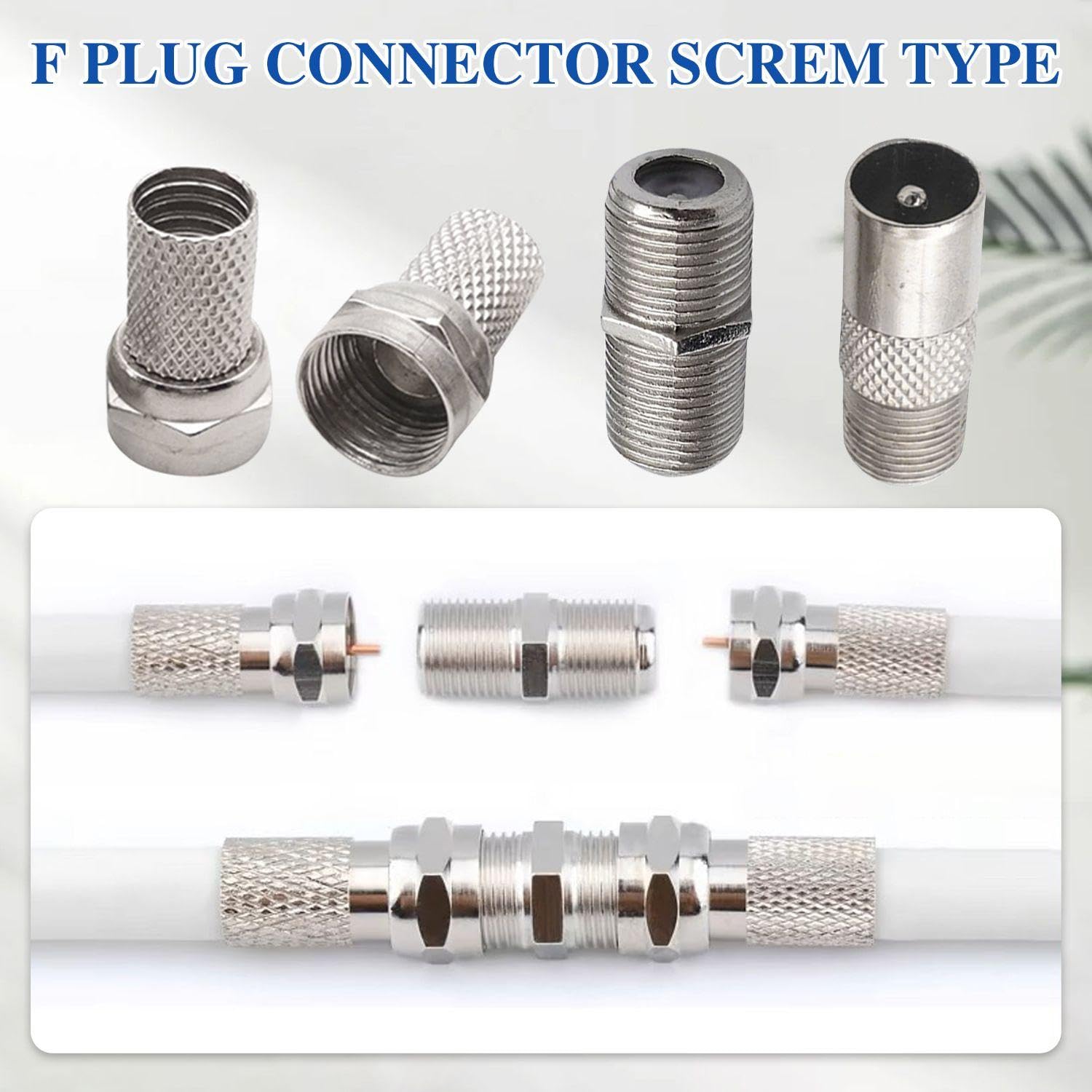 Accoppiatore Coassiale 6 Connettori F Maschio-Maschio In Linea - Per Cavo Coassiale, Accoppiatori A Vite Connettore F - Foto 12