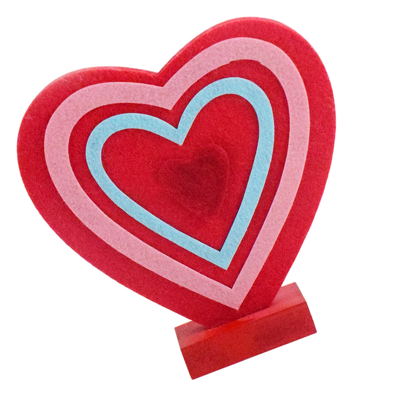 carotoe Heart Tabletop Accent Display Ornament for Valentines Day and Year Rounds Delicate Home or Decors Polyester Heart Ornament