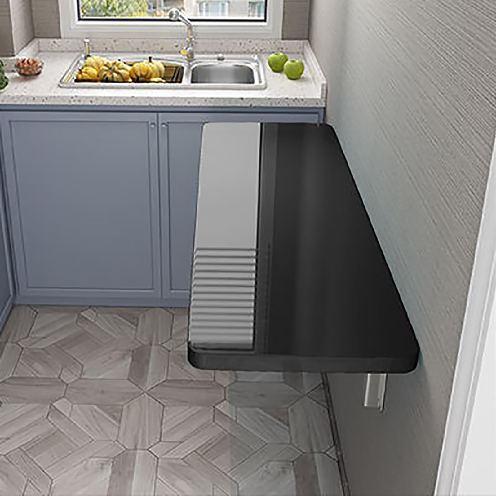 Table murale pour petit espace - Libérez le sol de votre cuisine avec ce bureau rabattable