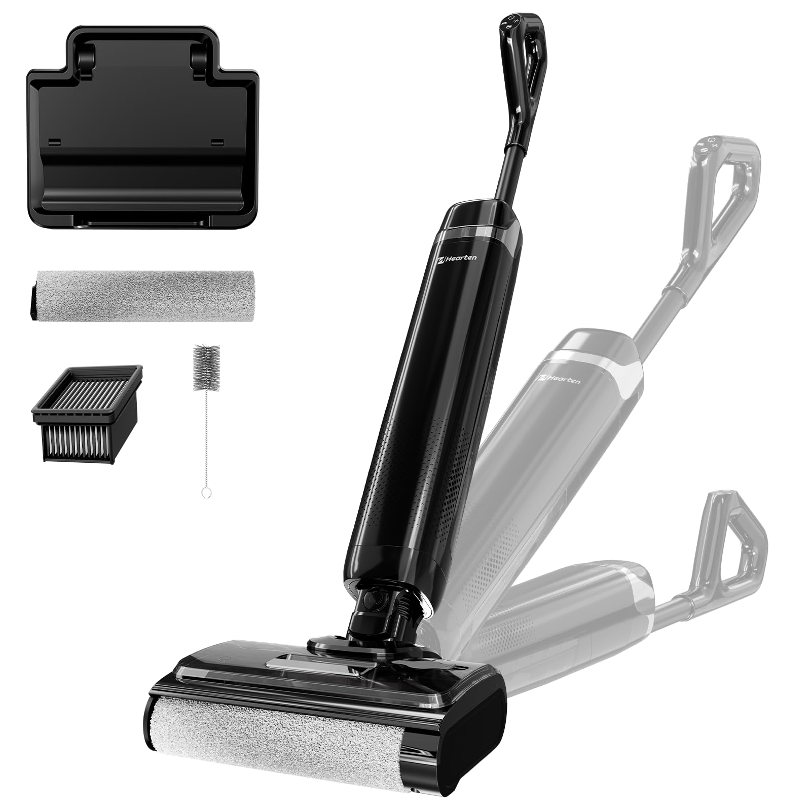Hearten Aspirateur Laveur, Portée à Plat 180°, Autonettoyant,Autopropulsion