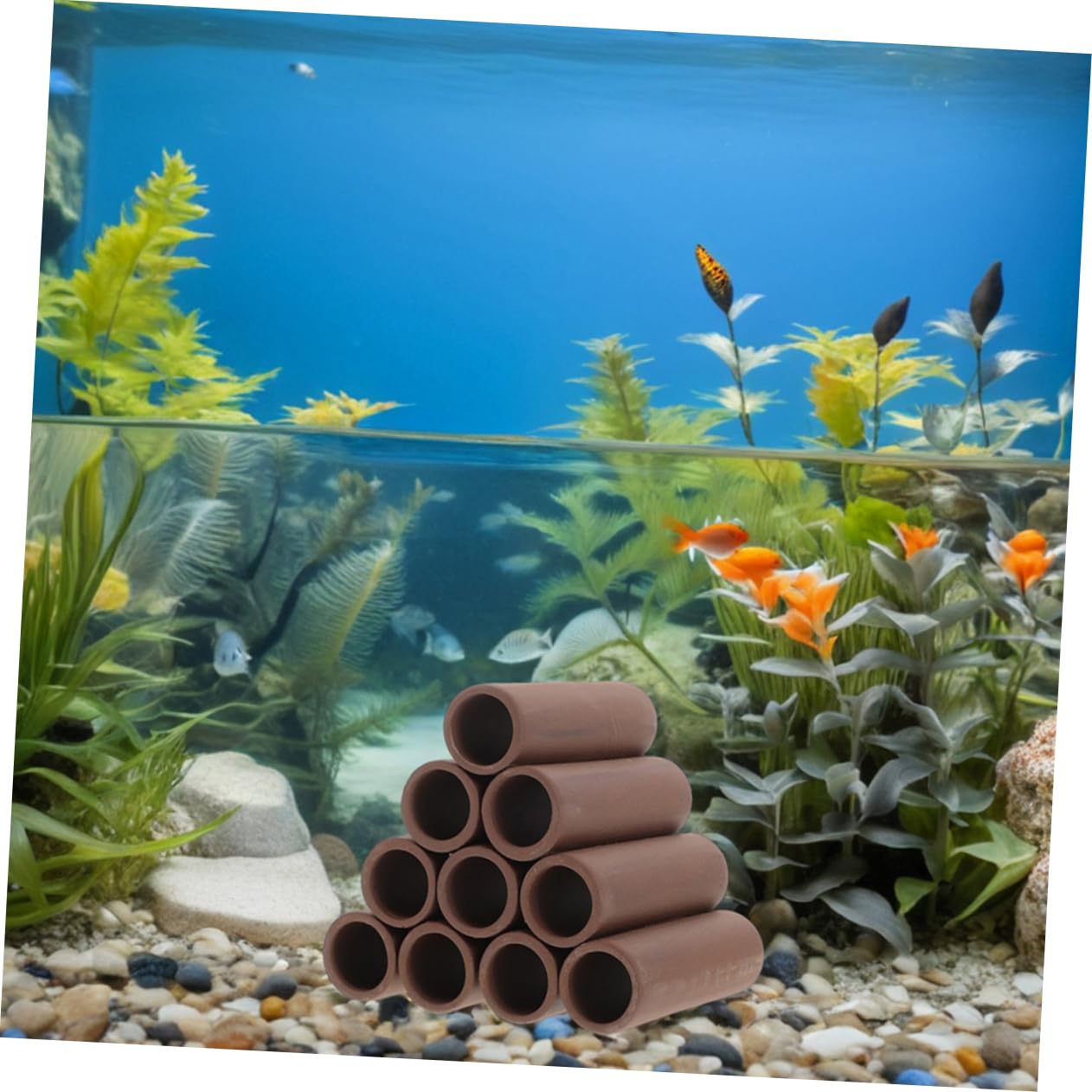 COLLBATH 2pcs Grotte Cachette Aquarium en Poterie Abri Élevage Crevettes et Poissons Décor Stérilisé
