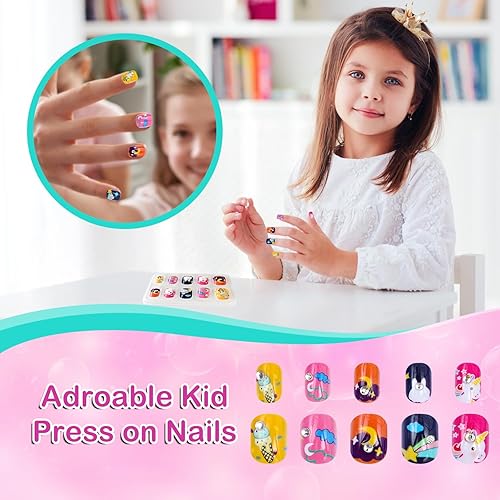 Miniatura 4 de Juego de esmaltes de uñas para niños con 4 bolígrafos de arte de uñas, no tóxicos, para edades de 4 a 12 años, kit de spa y manicura para niñas de 6