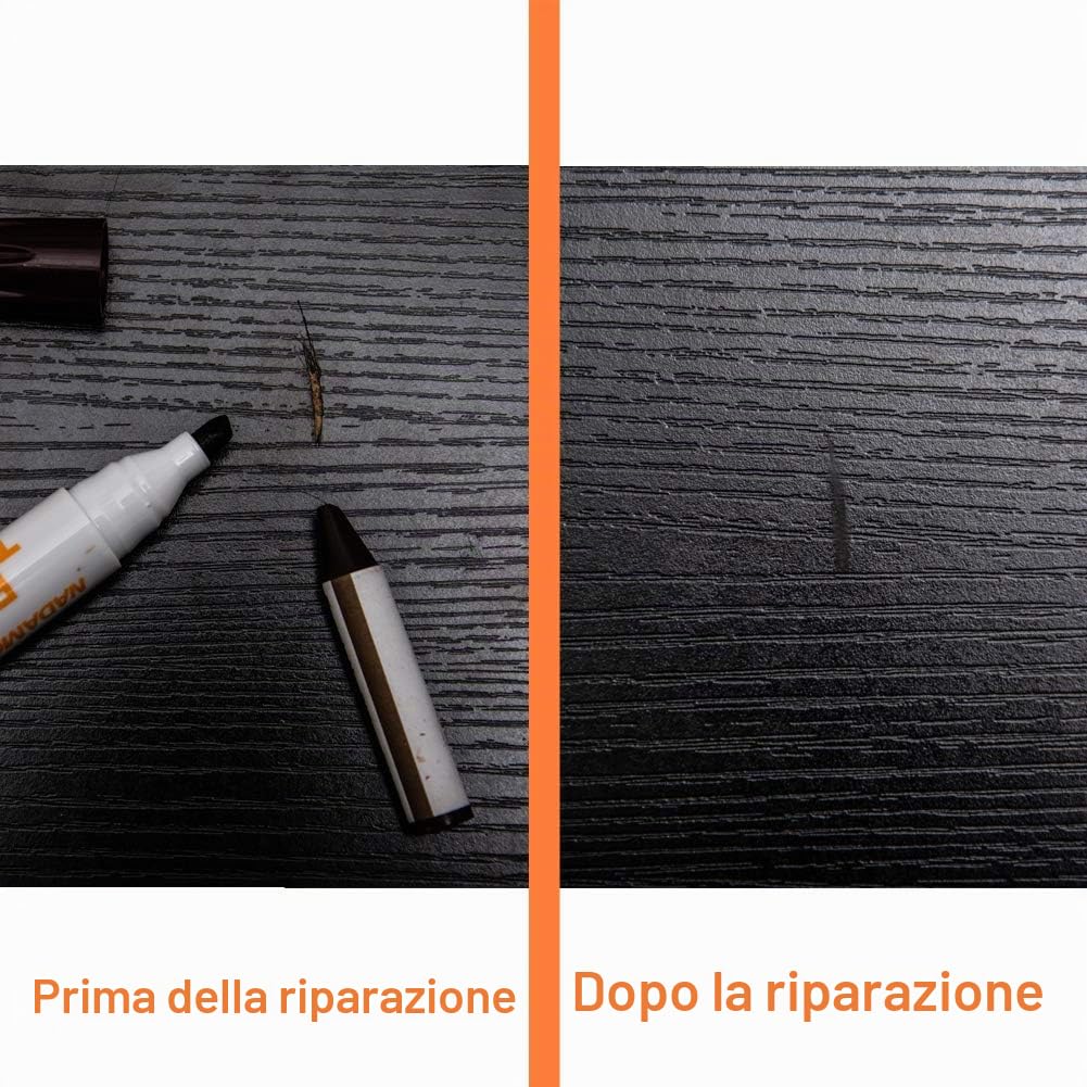 NADAMOO - Set di 17 pennarelli per ritocchi su mobili in legno, penne per riparazione graffi e macchie su pavimenti e tavoli in legno massiccio