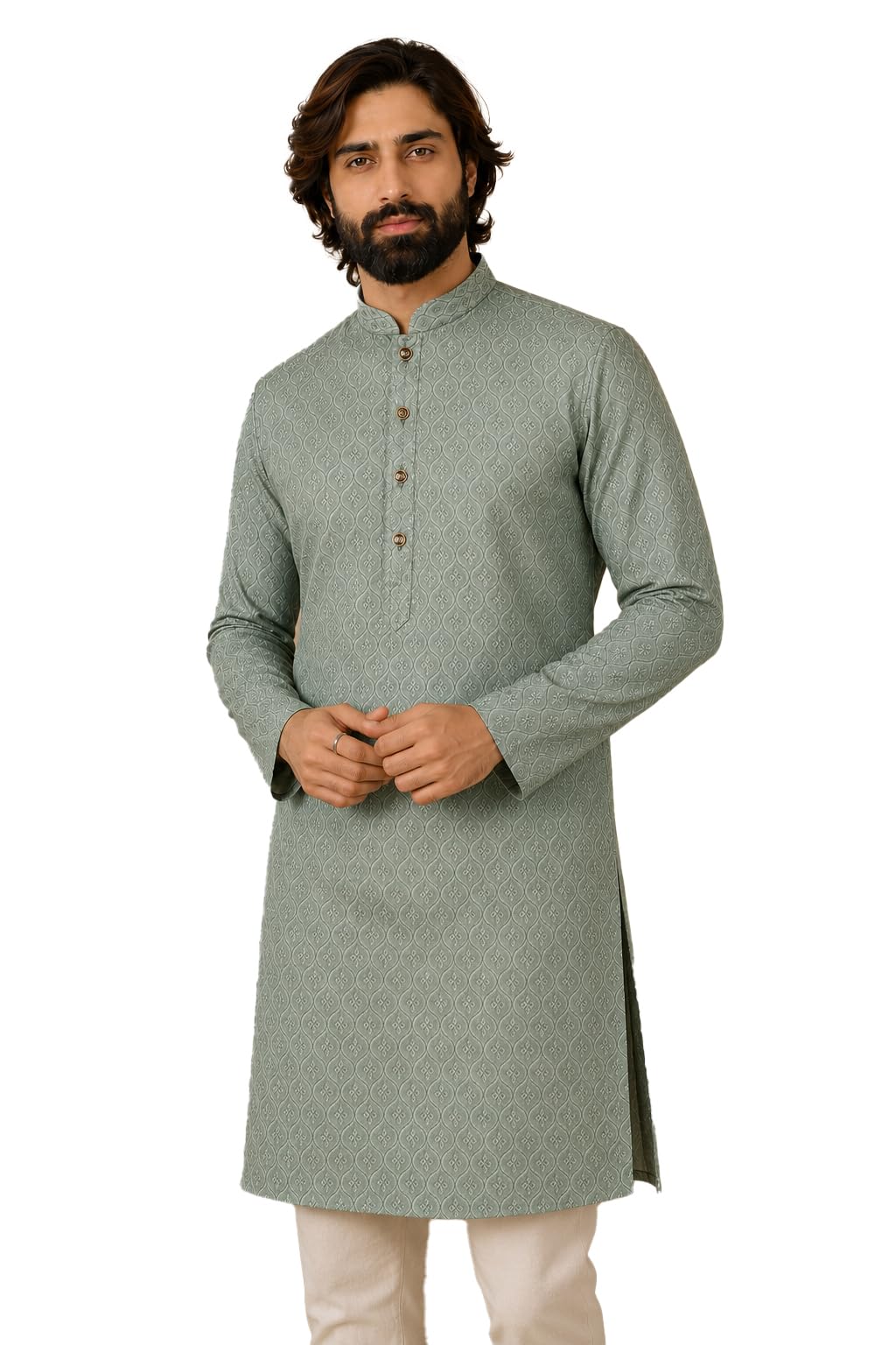 Art Silk Jacquard Kurta for Men Ethnic Wear-picture-20