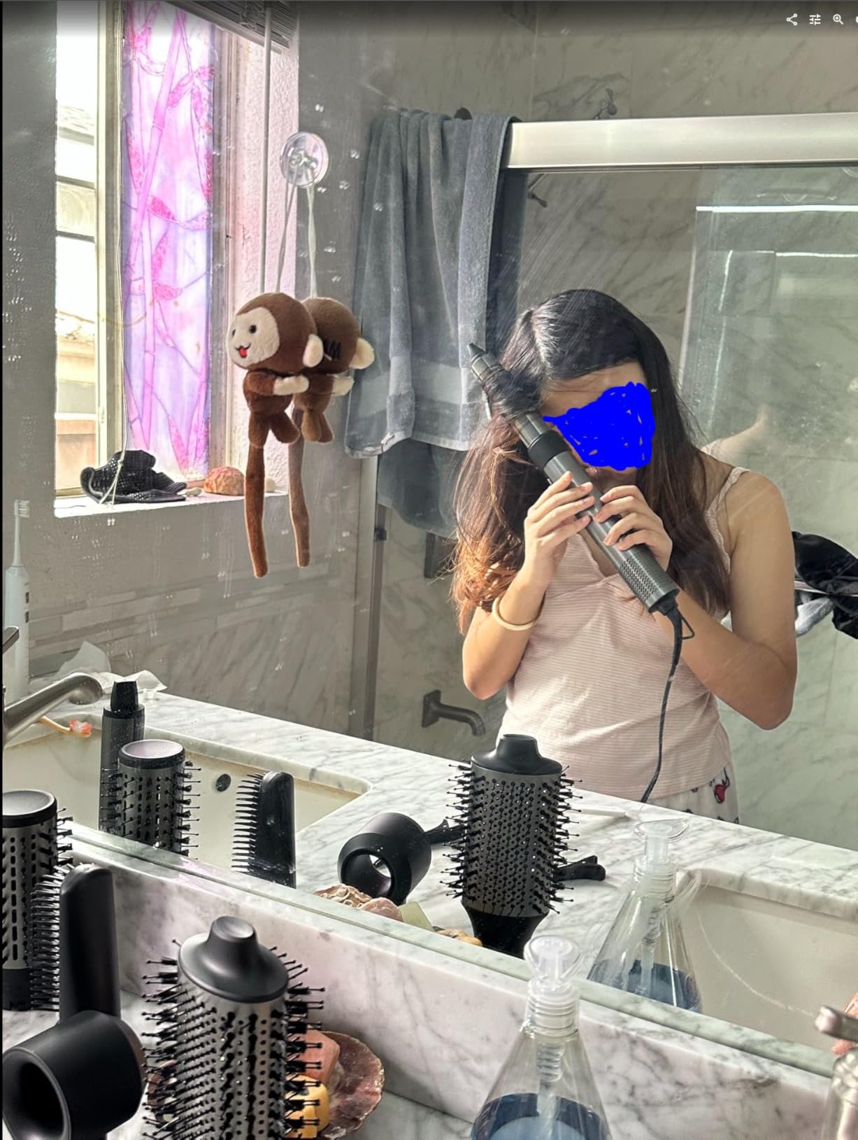 7MAGIC 6 in 1 Multi Hair Styler Dryer Brush, 110,000 RPM High-Speed, Negative Ionic, Fast Drying for Professional Blow Dry, Curling, Volumizing, Straightening and Styling, Gold