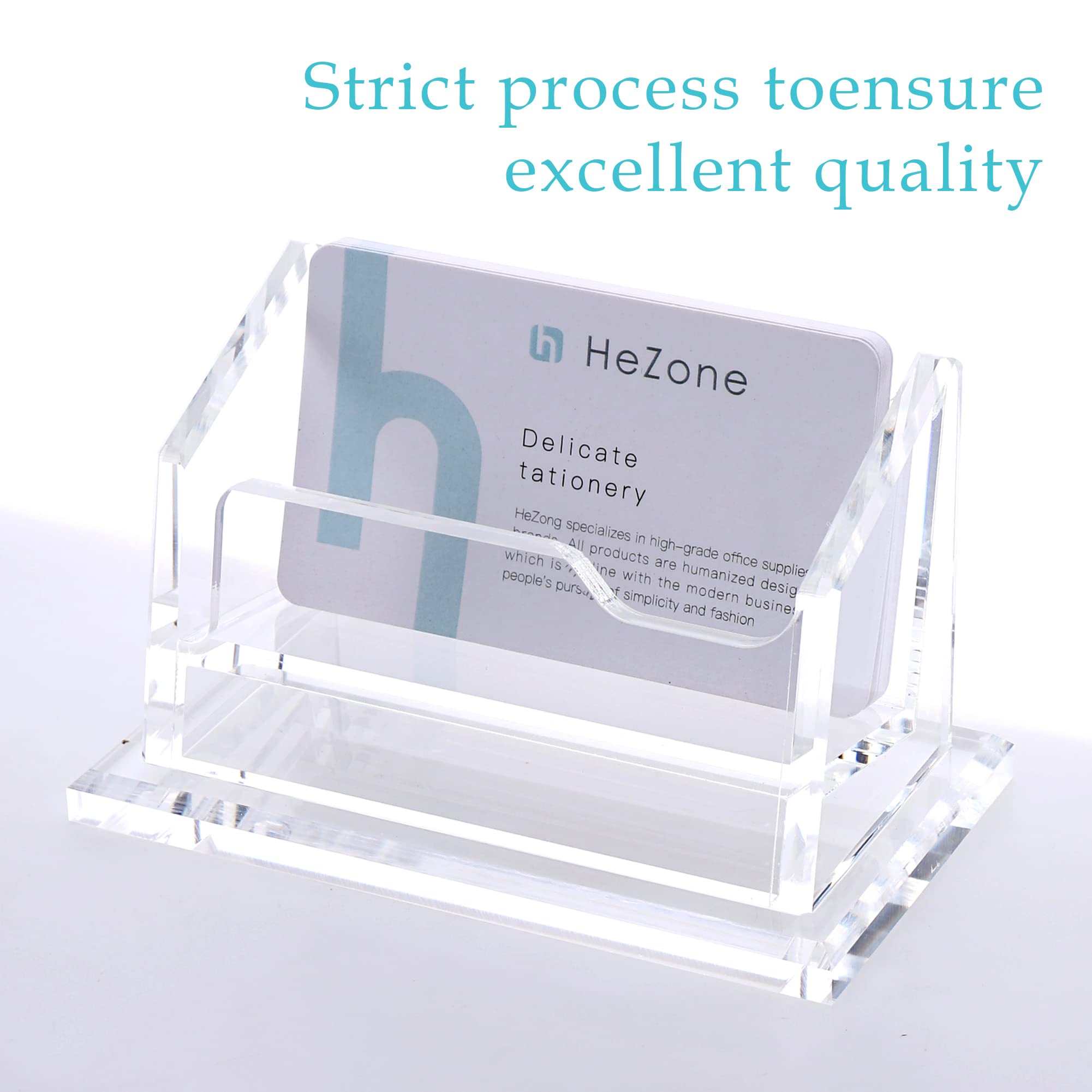 Porte-cartes De Visite En Acrylique Transparent - Support Pour Bureau, Réceptions, Salons, Capacité 60 Cartes