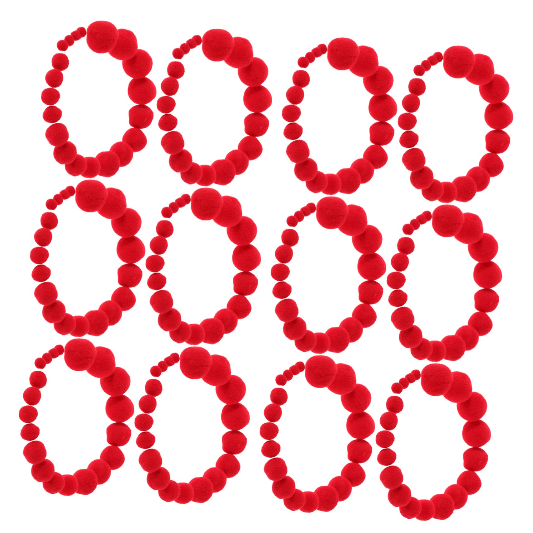 VILLCASE 500 Stück Flauschige Bastel Pompons in Rot für Kreative Handarbeitsprojekte und Schulunterricht