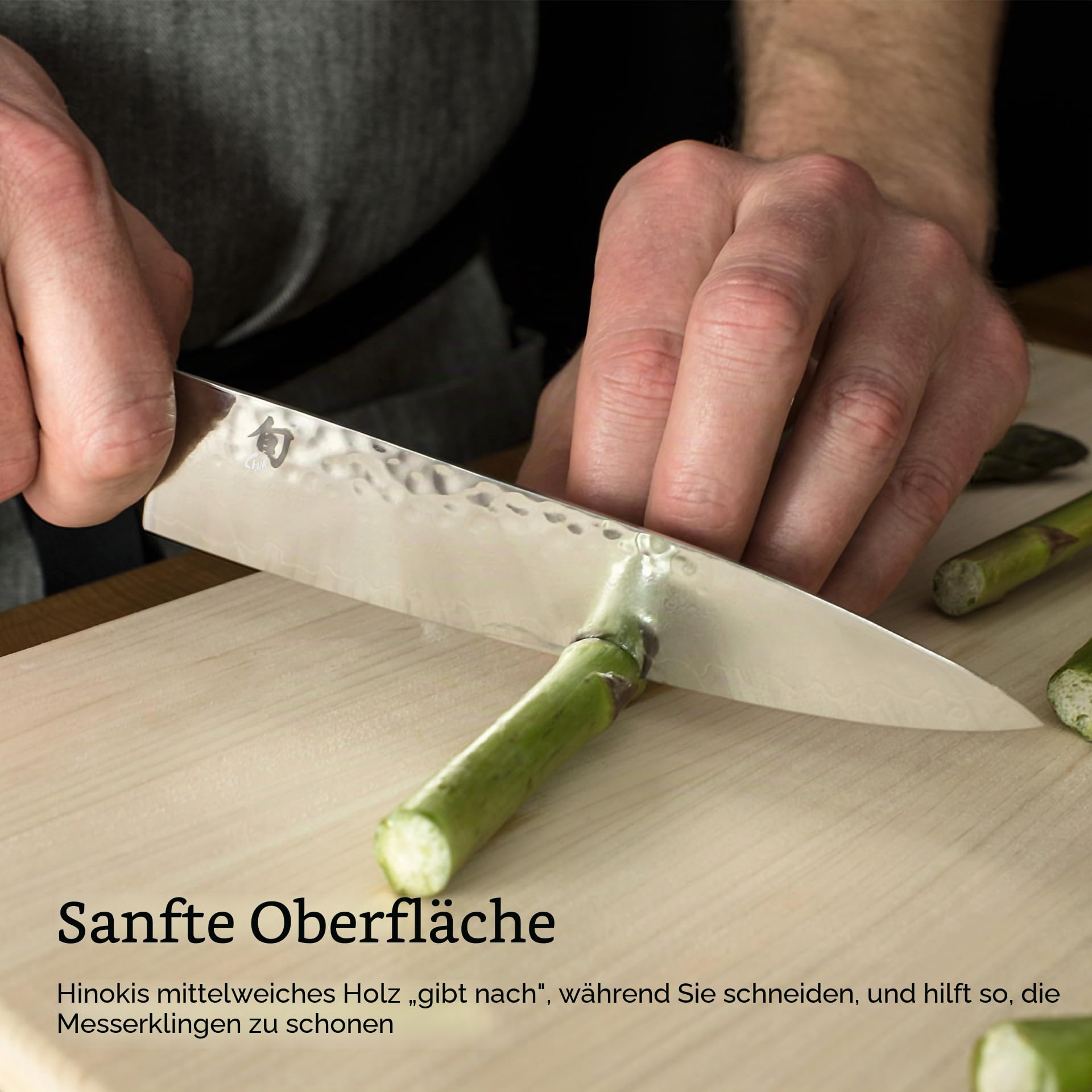 Shun Cutlery Extra großes Hinoki-Schneidebrett mit Rille, 50,8 x 35,6 cm, XL-Schneidebrett aus Holz, mittelweiches Holz, bewahrt Messerkanten, Forest Stewardship Council zertifiziert, japanisches