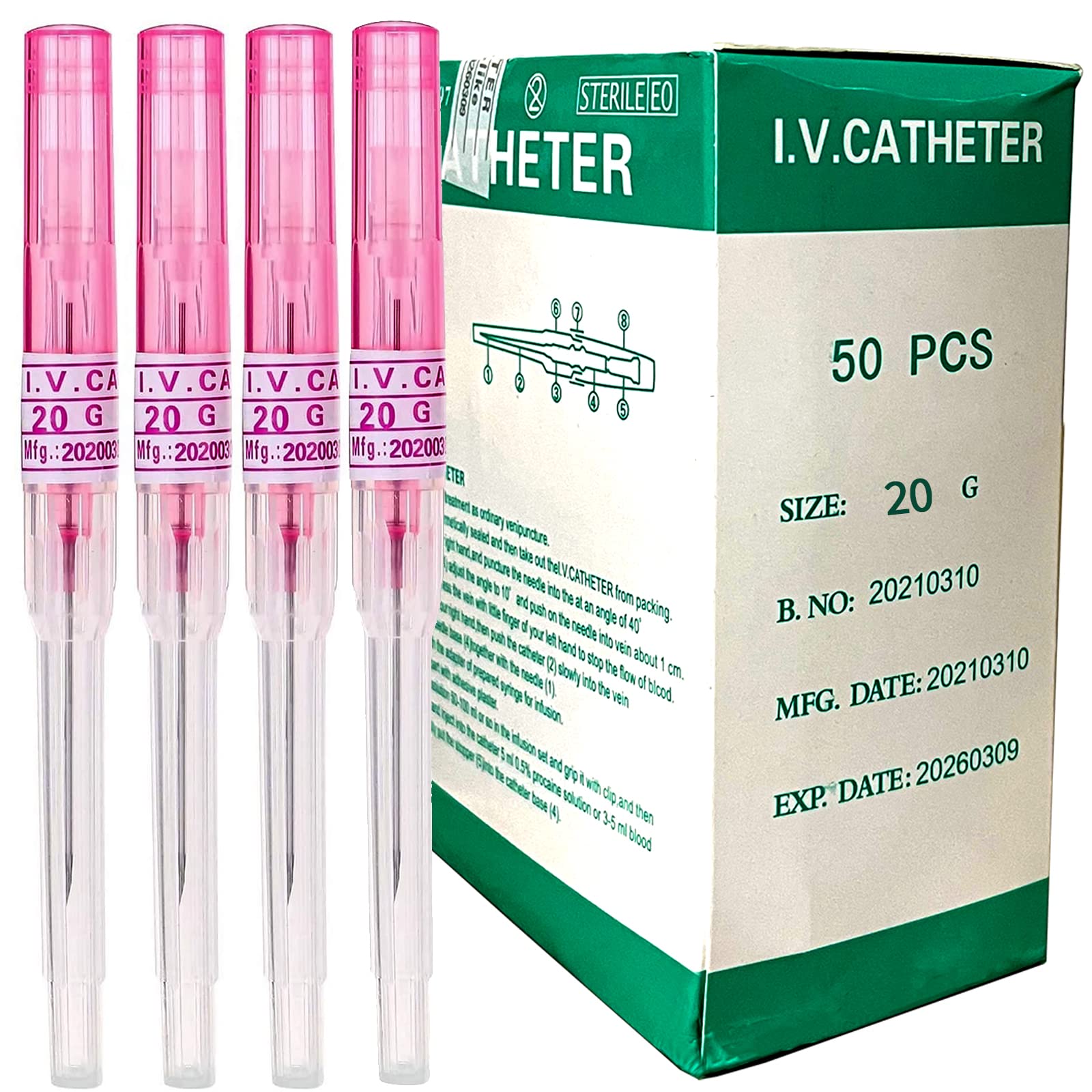 Buy Body Piercing Needles 50Pcs 20G Ear Nose Piercing Needles A