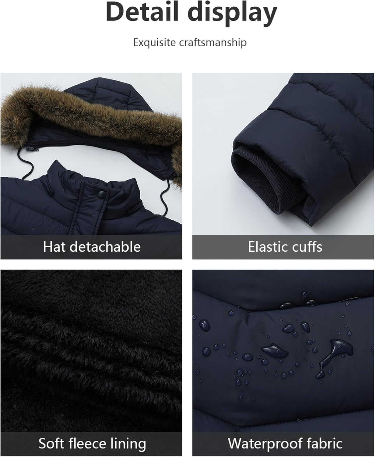 Women’s Plus Size Down Puffer Coat | Waterproof, Windproof, Detachable Hood, Insulated for Winter Travel - Image 4