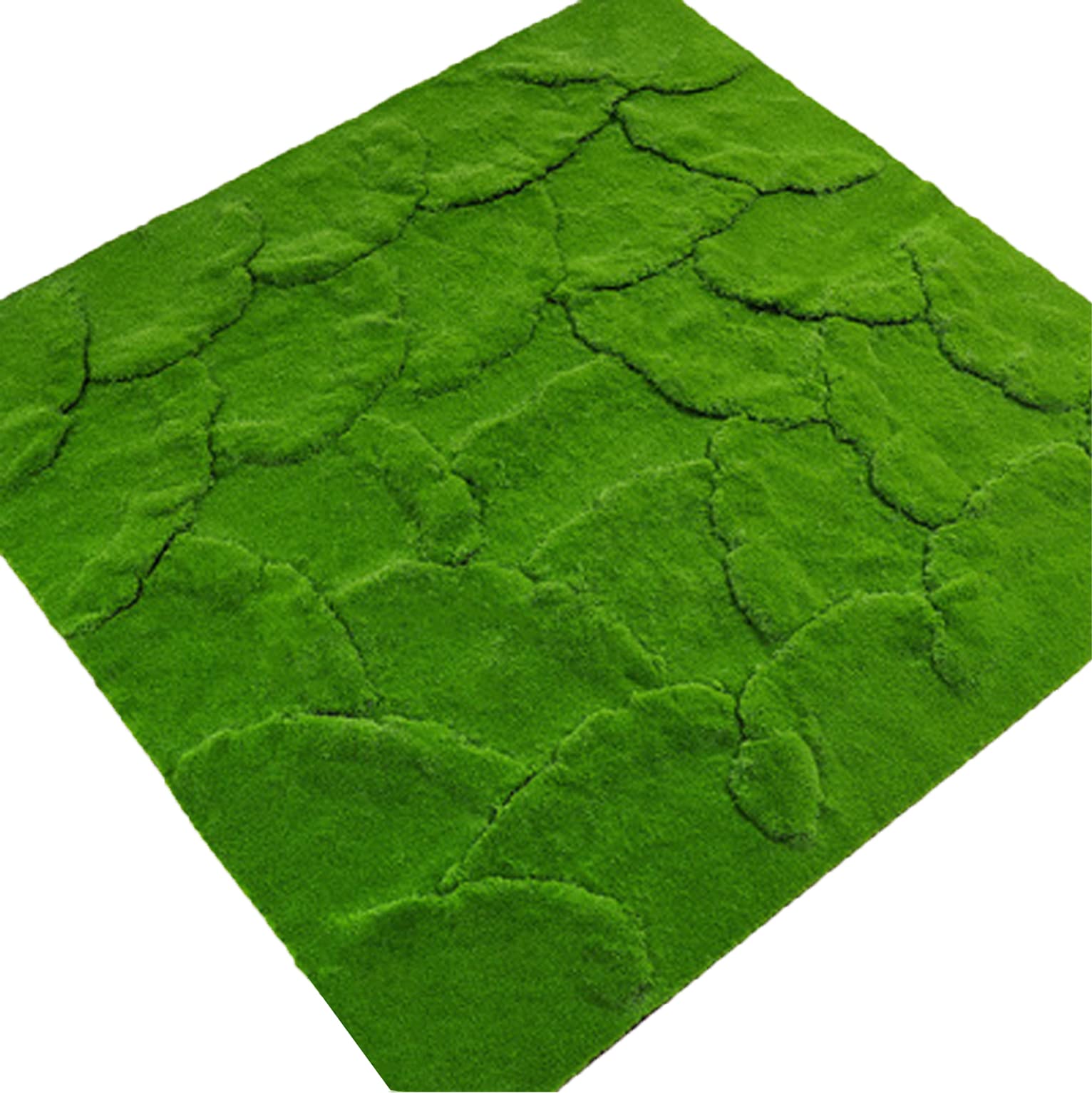 Künstliches Gartengras, Moosmatte, Realistisches Aussehen, Rasen, 3.3x3.3 Ft, Für Landschaftsdekoration, Heimdekoration, Dekoration, Ornament, Garten, Puppenhaus, Mooshandwerk,Cracked Moss
