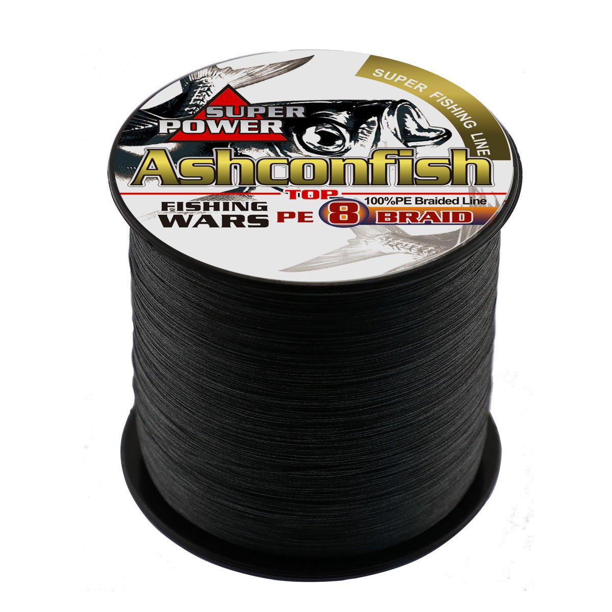 Ashconfish Braided Fishing Line-8 Strands Super Strong Fishing Wire 500M/547Yards 150LB-Abrasion Resistant Braided Lines-Incredible Superline-Zero Stretch-Superfine Diameter- Black โ image 1