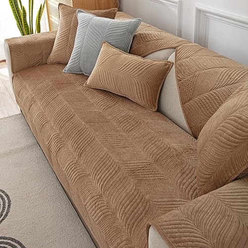 Miniatura 5 de vctops Funda acolchada súper suave para sofá modular, de color liso, antideslizante, lavable, protector de muebles para mascotas, niños, perros y