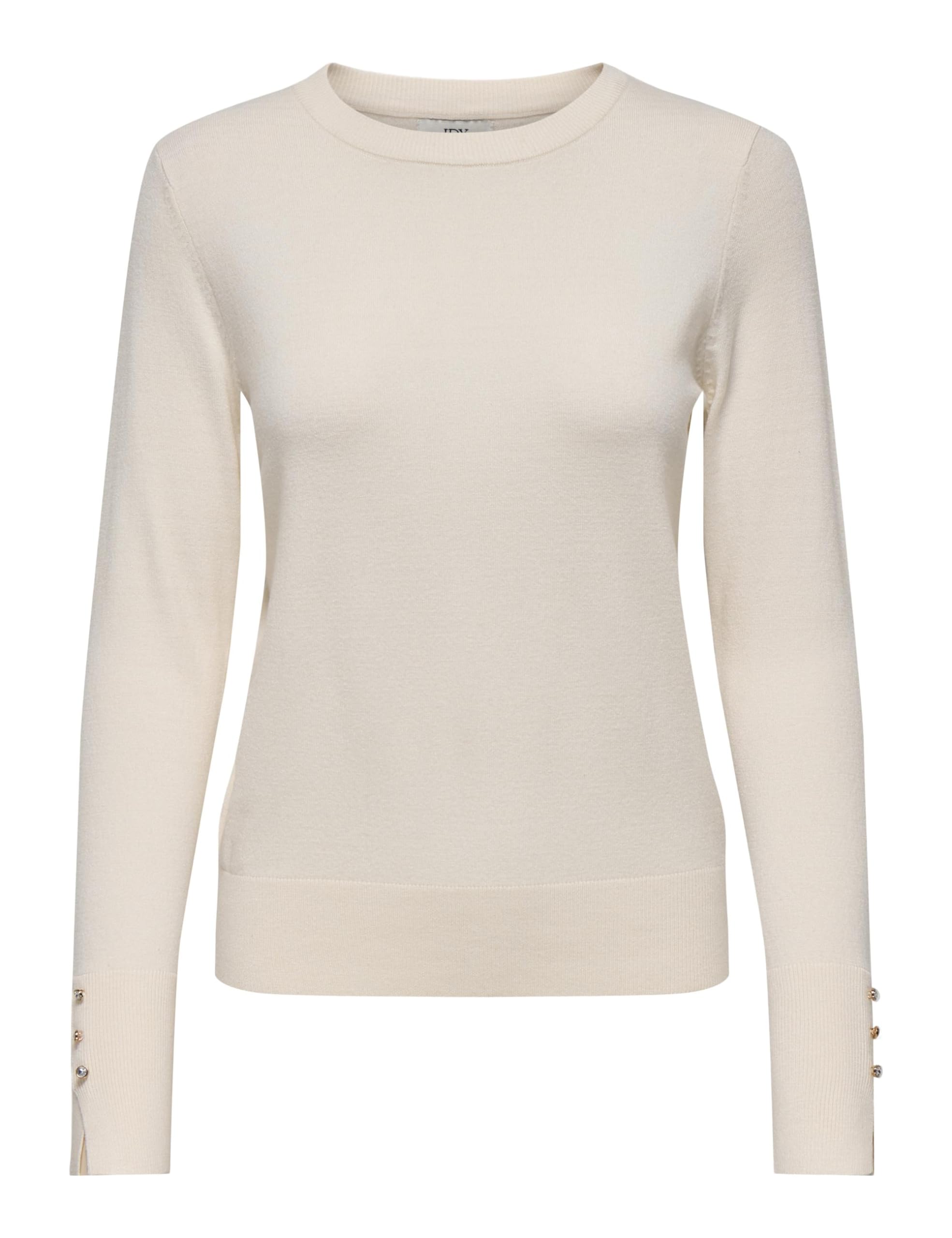JdY Malou KNT Noos L/S On Button Pullover, Eggnog, XXL