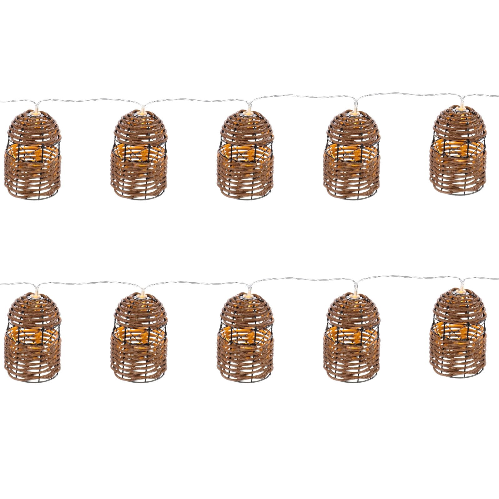 Guirlande lumineuse LED rotin étanche et éclairage d'ambiance fixe
