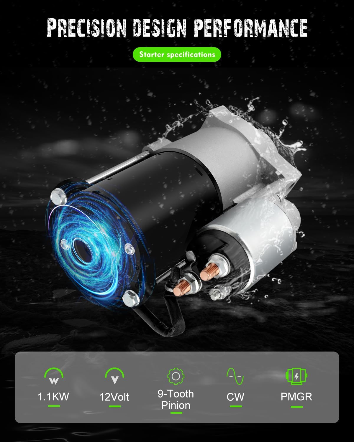 SCITOO Starters Compatible for Chevrolet Avalanche 1500 2003-2006 5.3L Express Vans 2004-2007 4.8L 5.3L Silverado 1500 2003-2008 5.3L 2004-2008 4.8L SSR 2003-2004 5.3L 6494N