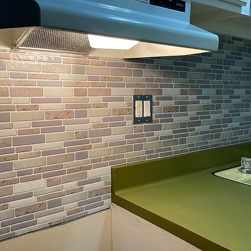 Vista 30 de Art3d Protector contra salpicaduras de 10 hojas, 12 pulgadas x 12 pulgadas, diseño de mármol blanco